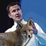 Jeremy Hunt holding a fox