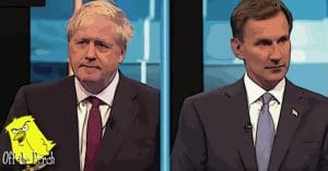Boris Johnson and Jeremy Hunt looking bored