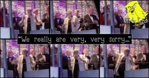 Images of Theresa May dancing at the Cricket World Cup