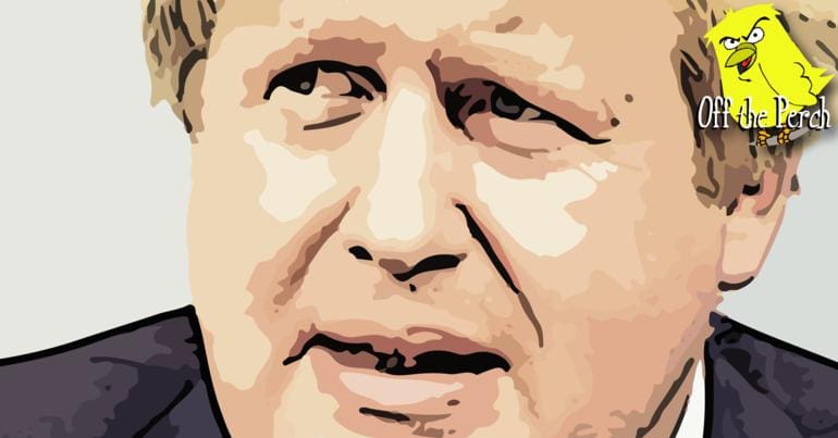 Boris Johnson's face in close up
