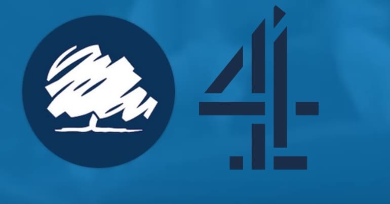 Conservative Party and Channel 4 logos
