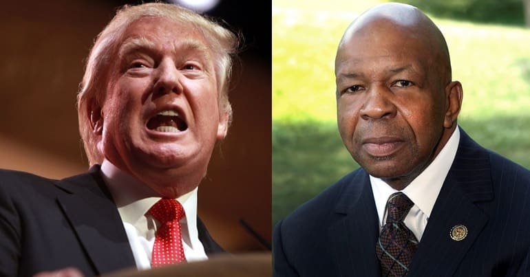 Donald Trump and Elijah Cummings