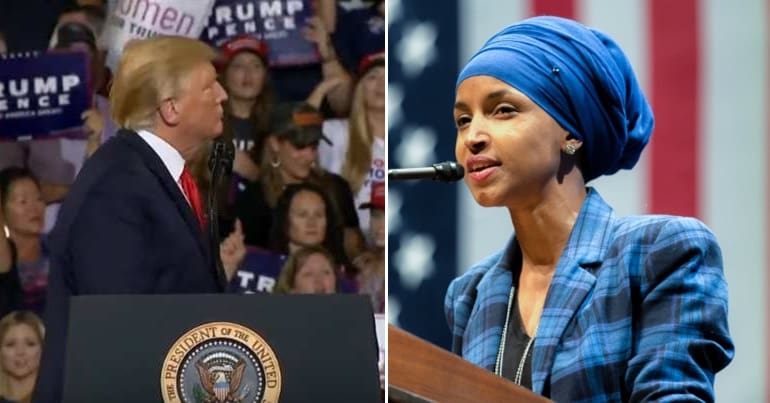 Donald Trump and Ilhan Omar