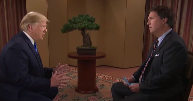 Donald Trump and Tucker Carlson in Japan