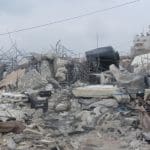 A photo of a demolished home in East Jerusalem
