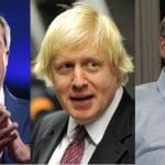 Nigel Farage, Boris Johnson and Arron Banks