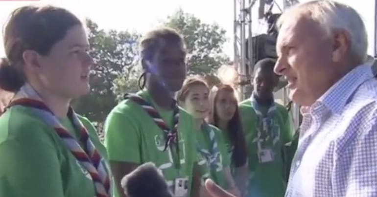 BBC interview at Scout festival
