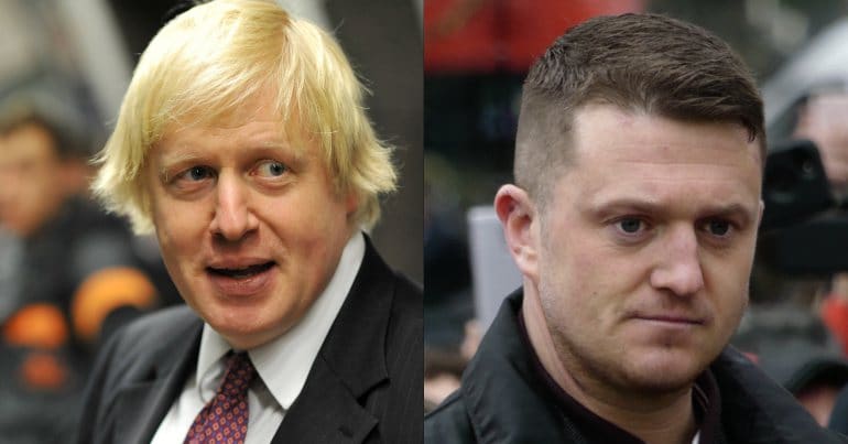Boris Johnson and Stephen Yaxley-Lennon