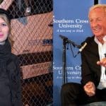 A photo of Chelsea Manning and John Pilger.