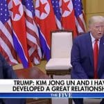 Trump with Kim Jong-un.