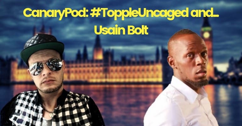 Usain Bolt with Topple Uncaged