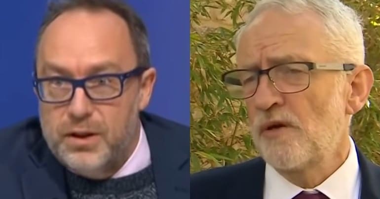 Jimmy Wales and Jeremy Corbyn