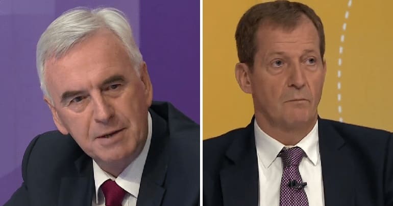 John McDonnell and Alastair Campbell