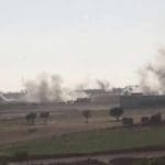 Turkish tanks attacking Afrin (Rojava) in May 2019