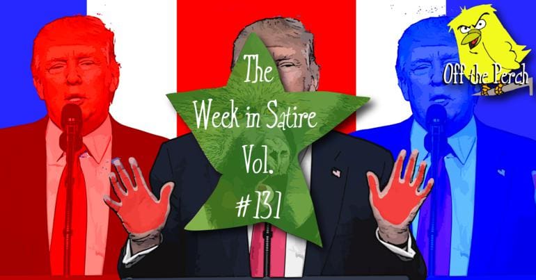 Images from the week's satirical stories