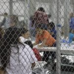 Children in a US immigration detention centre, McAllen, Texas