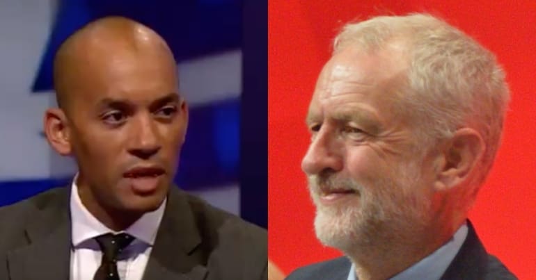 Chuka Umunna and Jeremy Corbyn