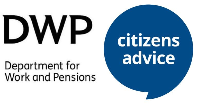 DWP logo Citzens Advice logo