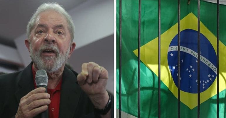Lula & Brazilian flag