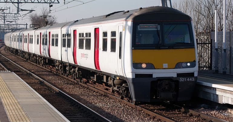 A Greater Anglia train as the RMT expose rail companies paying out dividends