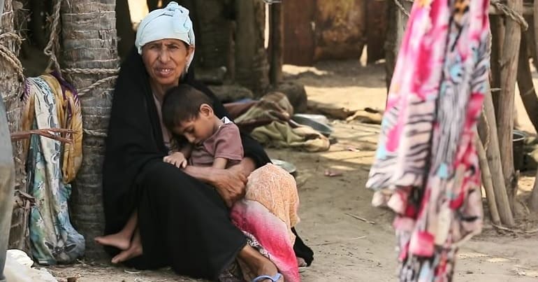 Woman and child in Yemen