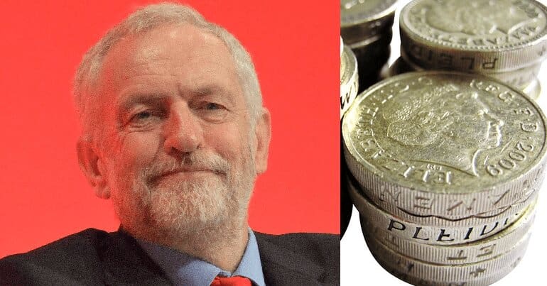 Jeremy Corbyn and pounds