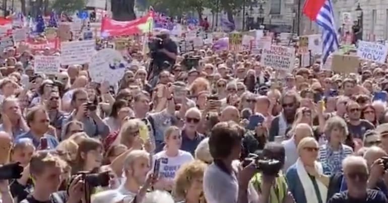 Protest in London against Johnson