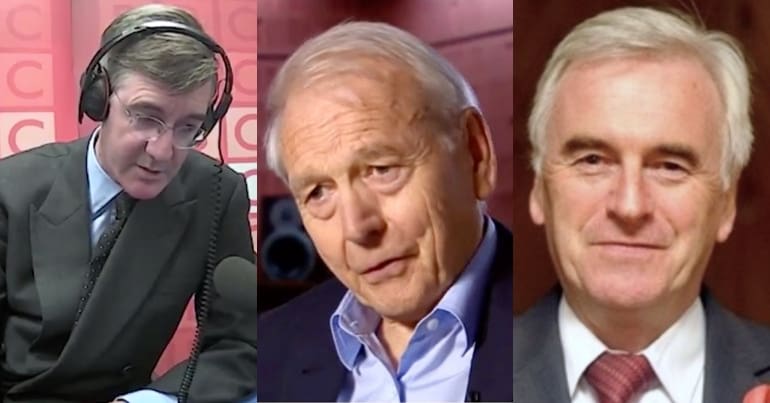 Jacob Rees-Mogg, John Humphrys and John McDonnell
