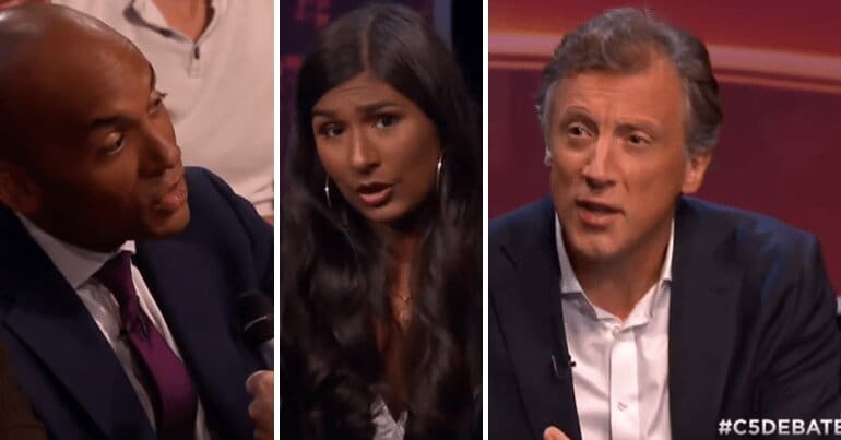 Chuka Umunna, Ash Sarkar and Tom Newton Dunn