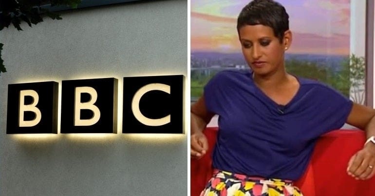BBC logo and Naga Munchetty