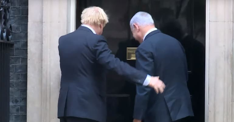 Boris Johnson and Benjamin Netanyahu at 10 Downing Street