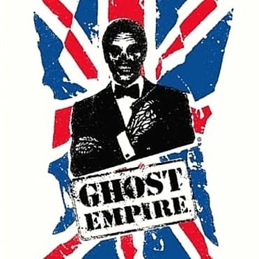 DUPs Jeffrey Donaldson and ghost empire image over the Union Jack