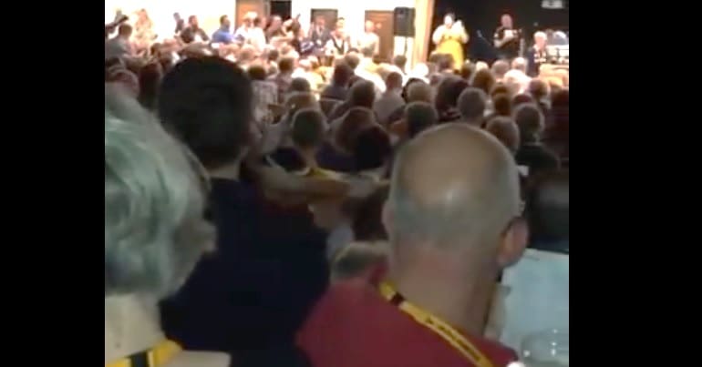 Lib Dems singing Tony Blair 'can fuck off and die'