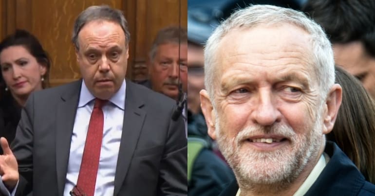 Nigel Dodds and Jeremy Corbyn