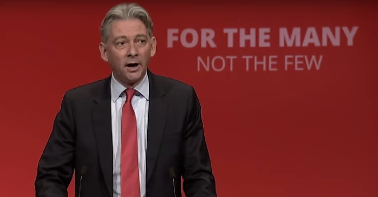 Richard Leonard speaking at conference