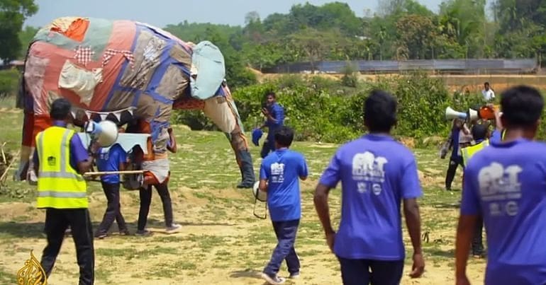 The Tusk Force preparing for the elephants