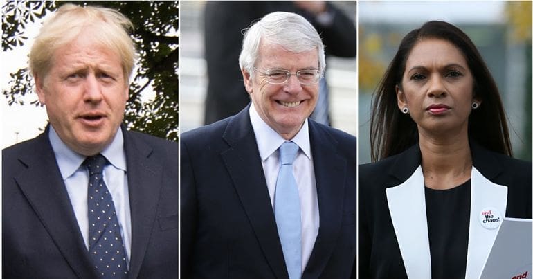 Boris Johnson, John Major, Gina Miller