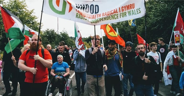 March for Welsh independence in Merthyr Tydfil