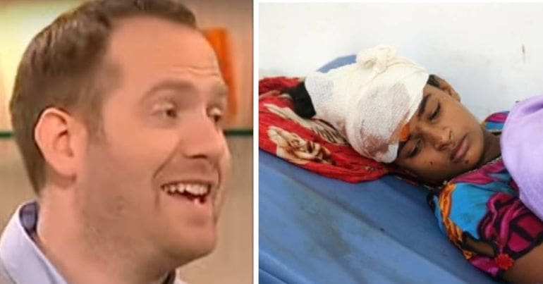 Bryn Williams & injured Yemeni child