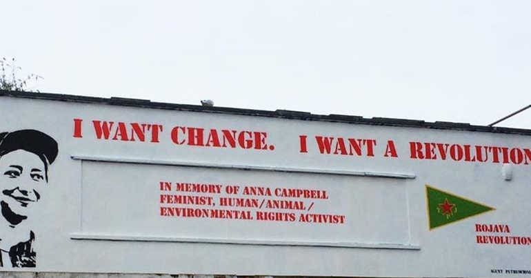 A mural commemorating Anna Campbell in Brighton