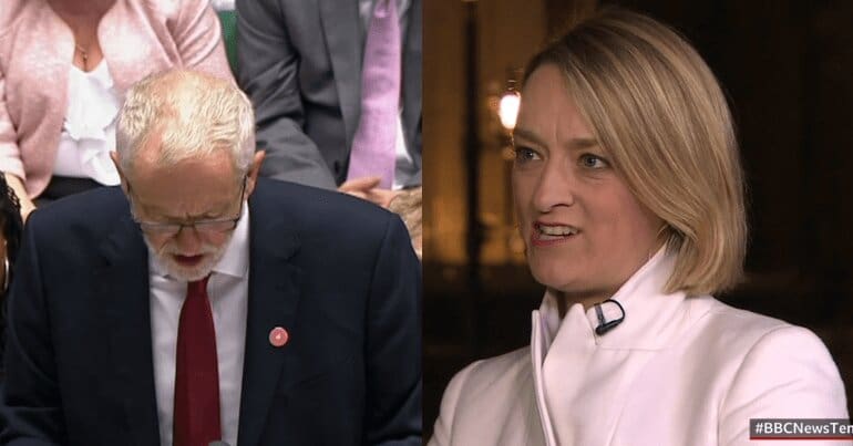 Jeremy Corbyn and Laura Kuenssberg
