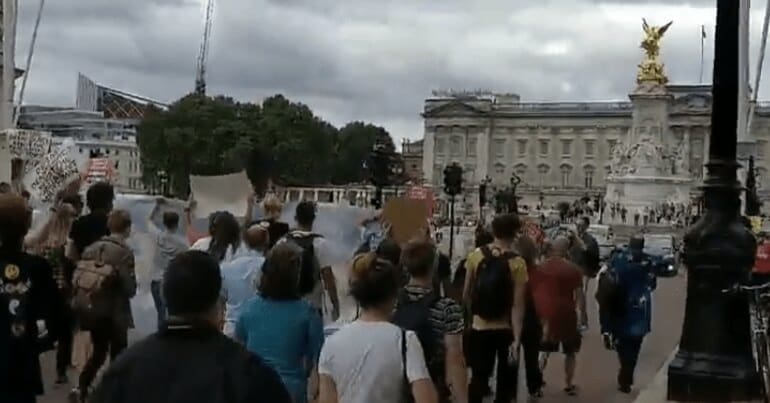 Protesters at Buckingham Palace