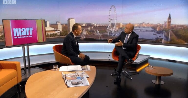 Andrew Marr and Sajiv Javid