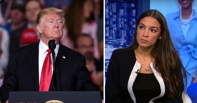 Donald Trump and Alexandria Ocasio-Cortez