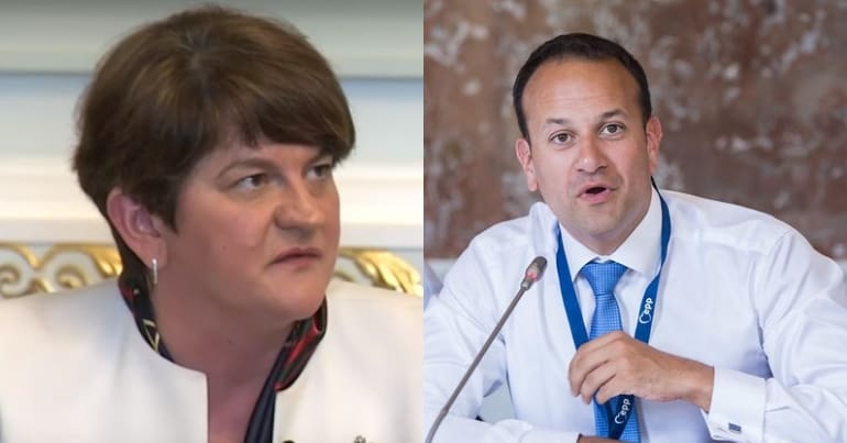 Arlene Foster and leo Varadkar