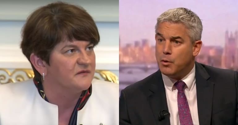 Arlene Foster and Stephen Barclay