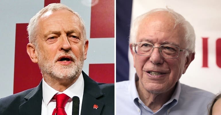 Jeremy Corbyn and Bernie Sanders