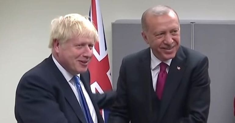Boris Johnson and Recep Tayyip Erdoğan