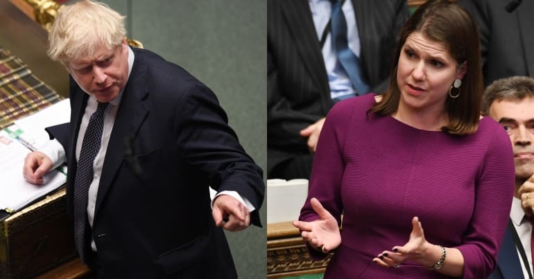 Boris Johnson and Jo Swinson