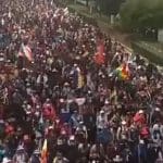 Hundreds of anti-coup protesters march in Bolivia